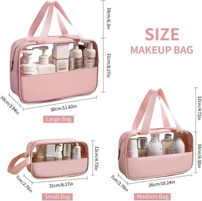 Organizador colgante transparente de los &amp;Storgae del viaje del artículo de tocador del bolso del bolso claro protector a prueba de choques del maquillaje para las mujeres