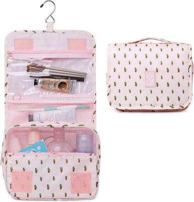 Bolso portátil del maquillaje de los artículos de tocador del bolso del viaje del bolso cosmético de la prenda impermeable del cactus para las mujeres