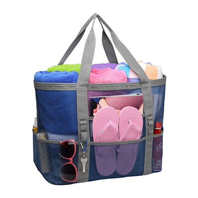 Bolsos grandes de la playa de la comida campestre de la preservación del calor de Mesh Transparent Bag Double Layer de las mujeres