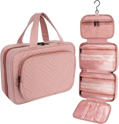 Organizador cosmético del viaje del bolso del artículo de tocador del maquillaje del bolso del viaje del maquillaje del bolso negro portátil del caso cosmético