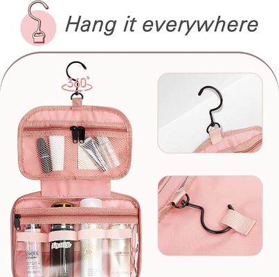 Organizador cosmético del viaje del bolso del artículo de tocador del maquillaje del bolso del viaje del maquillaje del bolso negro portátil del caso cosmético
