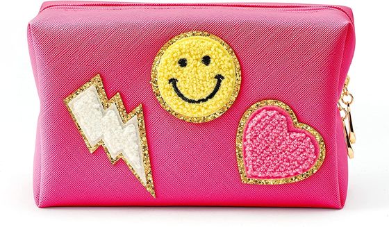 organizador de muy buen gusto del maquillaje de las mujeres del viaje del bolso cosmético de cuero impermeable de la PU