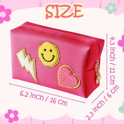 organizador de muy buen gusto del maquillaje de las mujeres del viaje del bolso cosmético de cuero impermeable de la PU