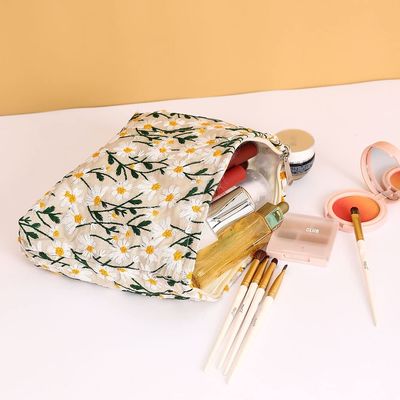 El maquillaje de la lona de la capacidad grande empaqueta al organizador de los accesorios del bolso del artículo de tocador del viaje