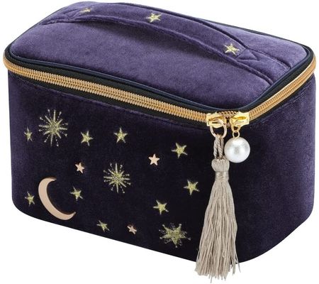 Bolso conveniente del maquillaje de la protección del choque del maquillaje del bolso de azules marinos del ganso-abajo práctico durable y exquisito del cielo