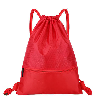 Bolso de escuela tropical reutilizable de encargo del poliéster del lazo del bolso de secuencia del tirón para al aire libre