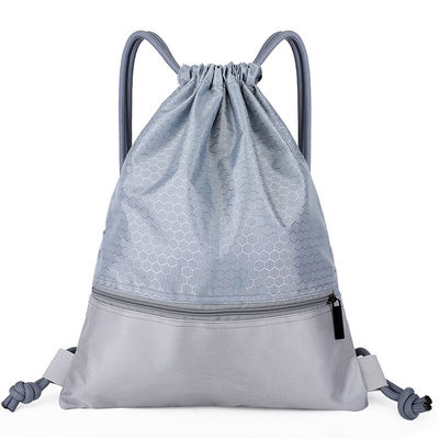 Bolso de escuela tropical reutilizable de encargo del poliéster del lazo del bolso de secuencia del tirón para al aire libre