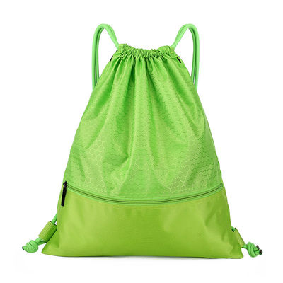 Bolso de escuela tropical reutilizable de encargo del poliéster del lazo del bolso de secuencia del tirón para al aire libre