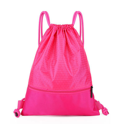 Bolso de escuela tropical reutilizable de encargo del poliéster del lazo del bolso de secuencia del tirón para al aire libre