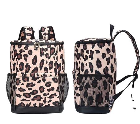 Entrega aislada lona de la comida del bolso de la comida campestre de la prenda impermeable de la mochila del refrigerador del leopardo
