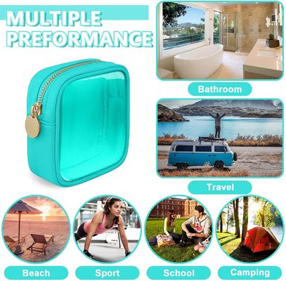 El pequeño bolso cosmético de nylon TSA del PVC aprobó el bolso del artículo de tocador del viaje con la cremallera