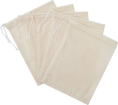 Bolsos de lazo ligeros del algodón de la pulgada 5x7 para las fuentes del hogar de la boda del partido
