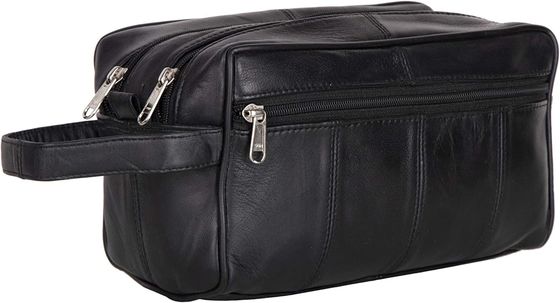El bolso del artículo de tocador del artículo de la capacidad de la cerveza dorada que cuelga el equipo de Dopp para los hombres riega el bolso que afeita resistente para el viaje