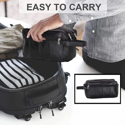 El bolso del artículo de tocador del artículo de la capacidad de la cerveza dorada que cuelga el equipo de Dopp para los hombres riega el bolso que afeita resistente para el viaje