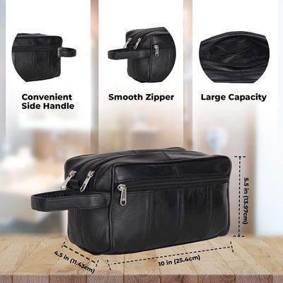 El bolso del artículo de tocador del artículo de la capacidad de la cerveza dorada que cuelga el equipo de Dopp para los hombres riega el bolso que afeita resistente para el viaje