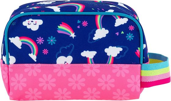 Prenda impermeable multifuncional del bolso del artículo de tocador de los niños durables lindos del arco iris