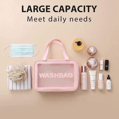 Resistente de agua multifuncional del bolso del maquillaje del artículo de tocador del viaje con la manija práctica