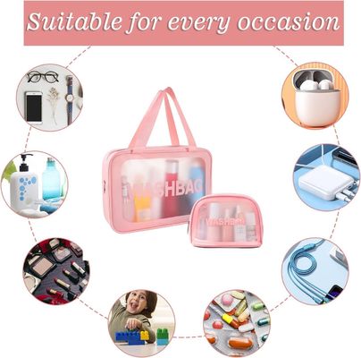 Resistente de agua multifuncional del bolso del maquillaje del artículo de tocador del viaje con la manija práctica