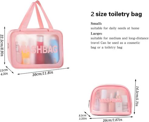 Resistente de agua multifuncional del bolso del maquillaje del artículo de tocador del viaje con la manija práctica