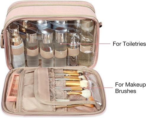 Organizador cosmético Bag Water Resistant del maquillaje del bolso del artículo de tocador del viaje de la capacidad grande