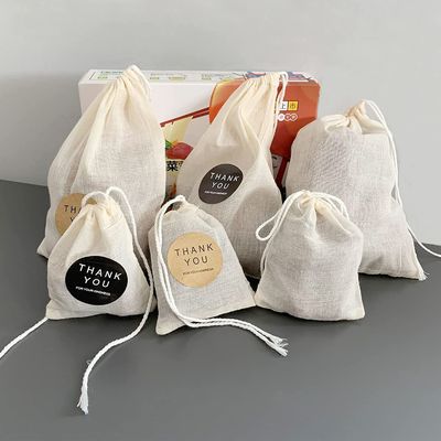 Bolso de la bolsita para los bolsos de lazo del algodón de las fuentes del hogar de la boda del partido para la joyería