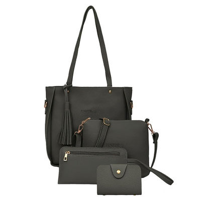 cruz de la PU de las mujeres 4Pcs/Set - la bolsa para transportar cadáveres fijó a señoras de bolsos del cuero frunce