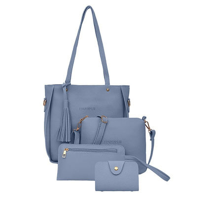 cruz de la PU de las mujeres 4Pcs/Set - la bolsa para transportar cadáveres fijó a señoras de bolsos del cuero frunce