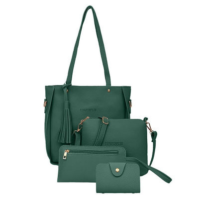 cruz de la PU de las mujeres 4Pcs/Set - la bolsa para transportar cadáveres fijó a señoras de bolsos del cuero frunce