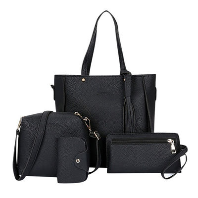 cruz de la PU de las mujeres 4Pcs/Set - la bolsa para transportar cadáveres fijó a señoras de bolsos del cuero frunce
