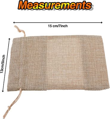 La arpillera escarpada del bolso de la organza del bolso de la arpillera empaqueta bolsos del regalo con el lazo, para las muestras cosméticas Mesh Pouch de los favores de banquete de boda