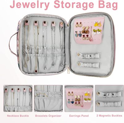 Bolso durable y ligero de la extra grande del maquillaje del bolso de la capa doble del maquillaje del organizador de Water Resistant Makeup del cepillo