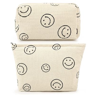 Organizador cosmético Cute Makeup Bag del bolso del artículo de tocador del viaje de la lona de la capacidad del bolso del maquillaje de la calidad grande a prueba de choques del bolso