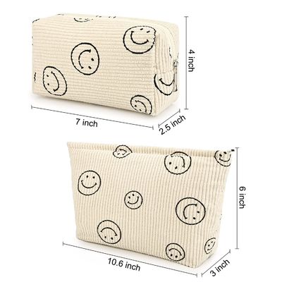 Organizador cosmético Cute Makeup Bag del bolso del artículo de tocador del viaje de la lona de la capacidad del bolso del maquillaje de la calidad grande a prueba de choques del bolso
