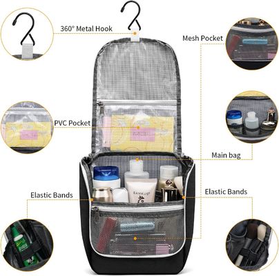 el bolso portátil, ligero, colgante del artículo de tocador para las mujeres viaja organizador Toiletries Bag del bolso del maquillaje
