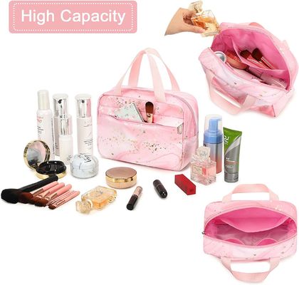 El bolso del maquillaje para las muchachas de las mujeres viaja Tote Large Make Up Organizer cosmético que el artículo de tocador empaqueta el monedero impermeable de la bolsa de la cremallera