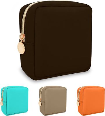 Mini Makeup Bag de nylon para el monedero, monedero cosmético de la bolsa de la cremallera del pequeño bolso lindo de muy buen gusto del maquillaje, bolsa impermeable de la moneda del viaje