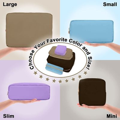Mini Makeup Bag de nylon para el monedero, monedero cosmético de la bolsa de la cremallera del pequeño bolso lindo de muy buen gusto del maquillaje, bolsa impermeable de la moneda del viaje
