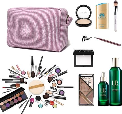 bolsa cosmética del viaje del bolso del diseño durable ligero de la manija - bolso grande del artículo de tocador de Bag Zipper Purse del organizador del maquillaje