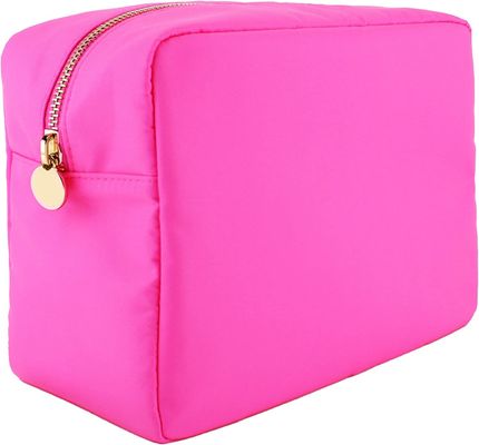 Bolso grande del maquillaje - bolso del artículo de tocador del viaje para las mujeres - bolso rosado del maquillaje - bolsa grande del maquillaje - bolso cosmético de nylon de la bolsa