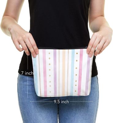 Bolsos rosados durables e impermeables del arco iris del bolso del artículo de tocador para las mujeres de las muchachas