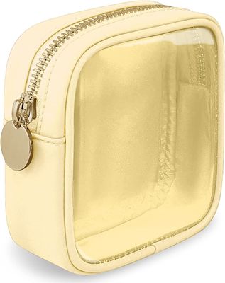 Monedero cosmético de muy buen gusto de la bolsa del peso ligero y de la cremallera del pequeño bolso lindo impermeable del maquillaje, transparente
