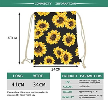 Lager Capacity Drawstring Bag Backpack durable e impermeable