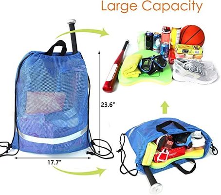 Playa BeeGreen Mesh Drawstring Bag Backpack Lightweight resistente para el deporte