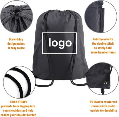 La mochila del lazo del negro del gimnasio empaqueta deportes X-grandes a granel cincha el saco