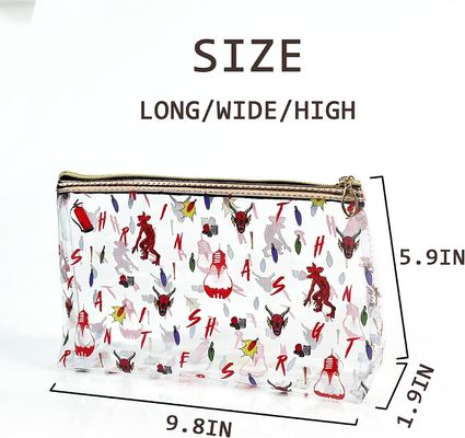 Crystal Clear Makeup Bags ligero e impermeable, bolsos cosméticos de las cosas de la escuela del extranjero