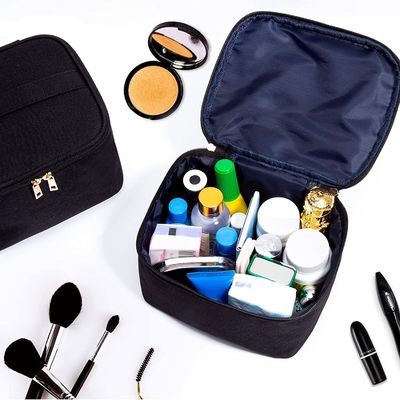 Organizador cosmético portátil Storage Case del bolso a prueba de choques del maquillaje pequeño con la manija para la joyería, barra de labios, caja cosmética