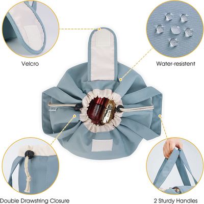 A prueba de choques   Organizador cosmético grande del artículo de tocador del bolso del lazo del bolso suave durable hidrófugo del maquillaje para las mujeres