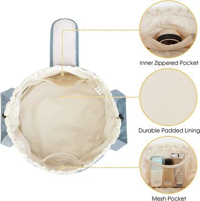 A prueba de choques   Organizador cosmético grande del artículo de tocador del bolso del lazo del bolso suave durable hidrófugo del maquillaje para las mujeres