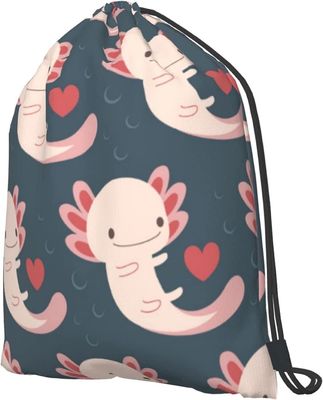 Mochila del lazo con los Axolotls, los corazones y las burbujas - adorables y prácticos - convenientes para las mujeres y las muchachas