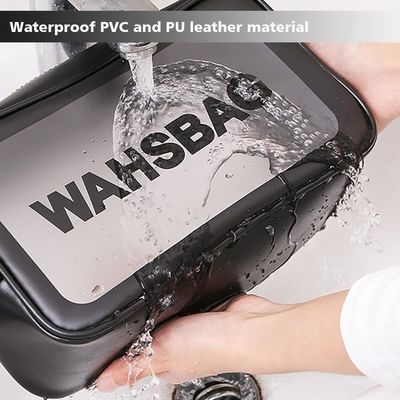 Bolso del artículo de tocador del viaje para las mujeres y los hombres, Matte Translucent Toiletry Bag con la manija práctica, organizador cosmético Bag del maquillaje